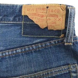 Levi's 60S 501 BIGE 前期 Vステッチ デニム パンツ テーパードリペア コットン 33