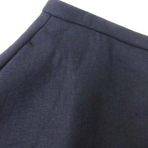 ENFOLD ボンディングリネンスカート 36 ネイビー