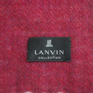 LANVIN COLLECTION ストール カシミヤ混 フリンジ レッド ウール X