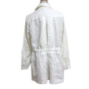 Ron Herman シャツ ジャケット 長袖 リネン XS ウエストマーク 胸ポケット ホワイト