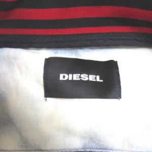 DIESEL デニムジャケット ブリーチ ブルー ホワイト S コットン 胸ポケット