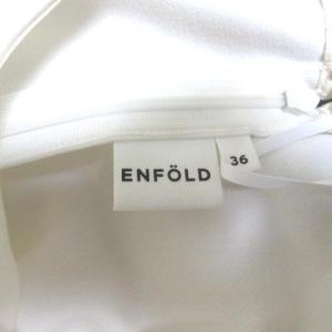 ENFOLD 18SS  ダブルクロス1ベルスリーブプルオーバーカットソー 36 ホワイト