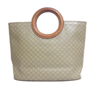CELINE オールド マカダムハンドバッグ ベージュ