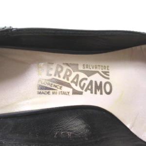 Salvatore Ferragamo パンプス コーンヒール ベルト 5 ブラック