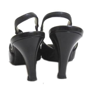 Salvatore Ferragamo サンダル ポインテッドトゥ バックストラップ 22.5cm ブラック