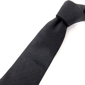 LOUIS VUITTON ネクタイ リネン混 パッチワーク レギュラータイ 箱付 黒 マルチカラー NGA35