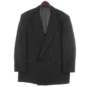 GIANNI VERSACE セットアップ スーツ テーラード ジャケット ダブル スラックス パンツ ストライプ グレー系 NGA35