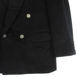 LANVIN ヴィンテージ テーラード ジャケット ダブル カシミヤ100％ 黒 ブラック R48-45 NGA35