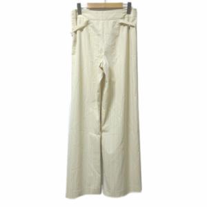 KENZO PARIS パンツスーツ セットアップ ストライプ ウール混 ジャケット 1B 総裏地 40 L相当 白 アイボリー NGA35