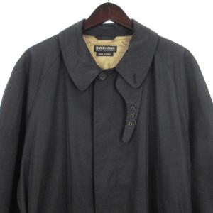 GIORGIO ARMANI ロング コート ステンカラー ベルト付き ネイビー 44 XS NGA35