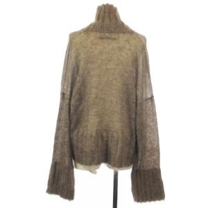 Jean Paul GAULTIER FEMME シアーニット セーター 長袖 ボリュームネック 40 ブラウン