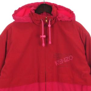 KENZO GOLF ヴィンテージ コート フーディ ジップアップ 裏ボア ピンク 2 M NGA35