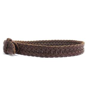 RALPH LAUREN メッシュ ベルト レザー 英国製 茶 ブラウン 26