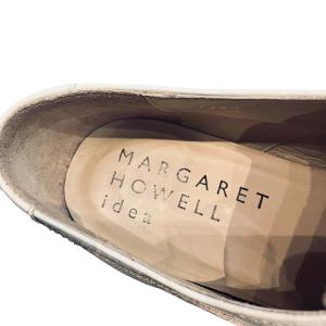 MARGARET HOWELL idea ウィングチップ シューズ レザー ラバーソール 24.5?p 白 ホワイト