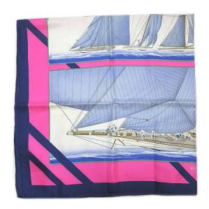 HERMES カレ90 RAFALES スカーフ 限定カラー 疾風 シルク 大判 ピンク ブルー X