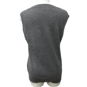 MARGARET HOWELL 美品 カシミヤ ノースリーブ ニットベスト グレー 2 約M 1020