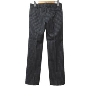 Paul Smith BLACK パンツ スーツ シングル ウール ストライプ テーラード ジャケット 総裏地 3B チャコールグレー 40 L相当 X