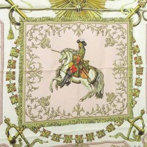 HERMES カレ90 LVDOVICVS MAGNVS 白い馬に跨ったルイ14世 スカーフ 正方形 ストール