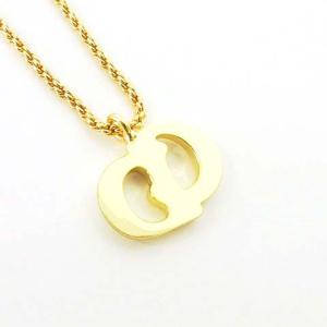 Christian Dior  ヴィンテージ CD ネックレス GPメッキ チェーン ペンダント ゴールドカラー