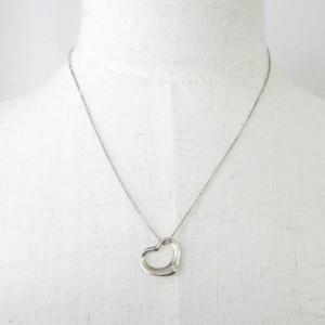 TIFFANY&Co. オープンハート スモール ネックレス SV925 エルサペレッティ 2.2ｇ アクセサリー シルバー 1020