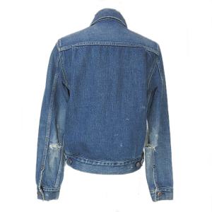 HYKE デニムジャケット 2nd型 Gジャン ジージャン 赤耳 セルビッチ ダメージ加工 タイトフィット インディゴ ブルー 青 2