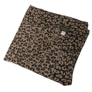 M74761 カレ マイユ レオパード柄 大判ストール ショール カシシル ラメ フランス製 茶 ベージュ ブラウン 1022