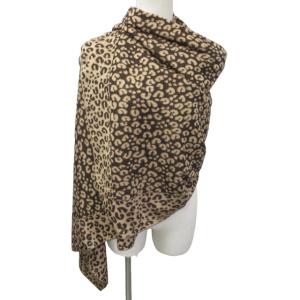 LOUIS VUITTON M74761 カレ マイユ レオパード柄 大判ストール ショール カシシル ラメ フランス製 茶 ベージュ ブラウン 1022