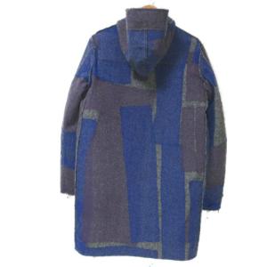 Engineered Garments 美品 ダッフルコート リバーシブル メルトン ウール カットオフ ジップアップ 38 M相当 グレー ブルー パープル X