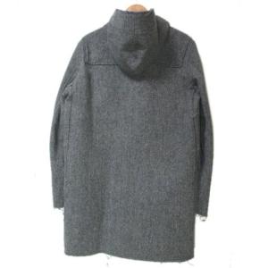 Engineered Garments 美品 ダッフルコート リバーシブル メルトン ウール カットオフ ジップアップ 38 M相当 グレー ブルー パープル X
