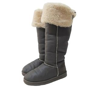 ロング ブーツ レザー 3175 シープスキン W OVER THE KNEE BAI LEY BUTTON ロータスブラウン