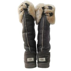 UGG australia ロング ブーツ レザー 3175 シープスキン W OVER THE KNEE BAI LEY BUTTON ロータスブラウン