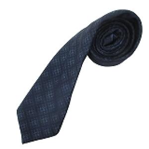 美品 モノグラム ネクタイ フォーマル ビジネス チェック柄 シルク イタリア製 紺 ネイビー 1118 GY09