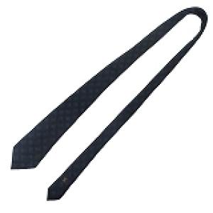 LOUIS VUITTON 美品 モノグラム ネクタイ フォーマル ビジネス チェック柄 シルク イタリア製 紺 ネイビー 1118 GY09