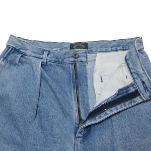 RALPH LAUREN ポロカントリー 90S デニム ハーフパンツ ヴィンテージ ジーンズ USA製 タック 29 青 ブルー GY09 X