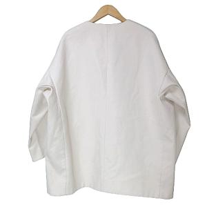 Drawer ノーカラー ジャケット 6522-299-0489 ドロップショルダー コットン 38 ピンク系