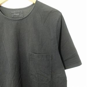LEMAIRE Tシャツ カットソー 半袖 ポケット 無地 黒 L 1226 IBO45