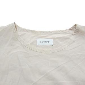 LEMAIRE 近年 カットソー シャツ 半袖 プルオーバー フェイクポケット クルーネック 無地 46 S ベージュ IBO45 X