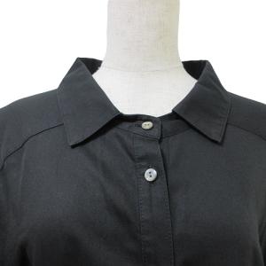ADORE 18ss 美品 コットンベネシャンシャツブラウス 5318110414 7分袖 38 M相当 黒 ブラック IBO45 X