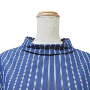 ADORE タグ付き 18AW コンパクトストライプブラウス 5318210607 プルオーバー 7分袖 ドロップショルダー 38 M相当
