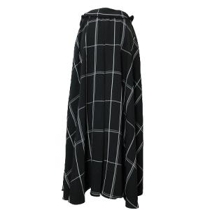 ADORE 19ss 美品 モノトーンスカート ロング フレア 5319120314 黒 白 36 S相当 IBO45 X