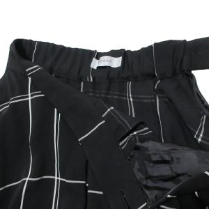 ADORE 19ss 美品 モノトーンスカート ロング フレア 5319120314 黒 白 36 S相当 IBO45 X