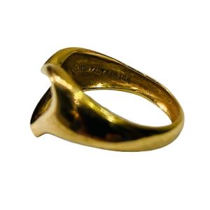 TIFFANY&Co. エルサペレッティ K18YG オープンハート リング 指輪 3g 10号 ゴールド