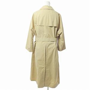 Aquascutum Aqua5 ステンカラーコート ジャケット チェック柄裏地 ベージュ 約M 1226 GY09