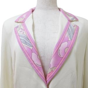 LEONARD FASHION ジャケット 薄手 ロゴボタン 2B 白 ホワイト L GY09 X