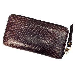 LOUIS VUITTON N91449 モノグラムエキゾチック ジッピーウォレット パイソンレザー パープル