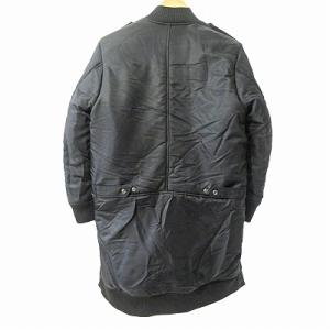DIESEL BLACK GOLD 美品 中綿 ナイロン ジャケット ブルゾン ダブルジップ 黒 36 国内正規品 0202 IBO46