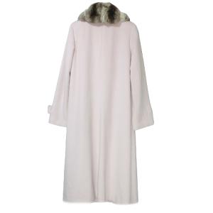 AGNONA チンチラファー コート アルパカ カシミヤ混 ロング 40 M相当 ピンク IBO46 X
