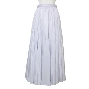 美品 プリーツロングスカート 102017-11-210-53-380 薄紫 パープル 38 M相当 IBO46 X