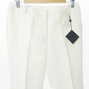 Brooks Brothers タグ付き スラックス パンツ リネン 麻 白 4 0206