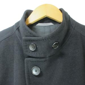 HUGO BOSS カシミヤ ロング コート コロンボ生地 ウール 大きいサイズ 52 日本サイズXL相当 黒 ブラック IBO49 X